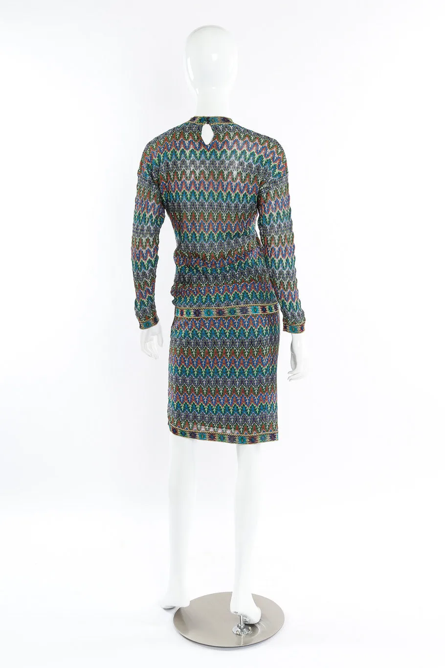 Vintage Knit Top and Wrap Skirt Set