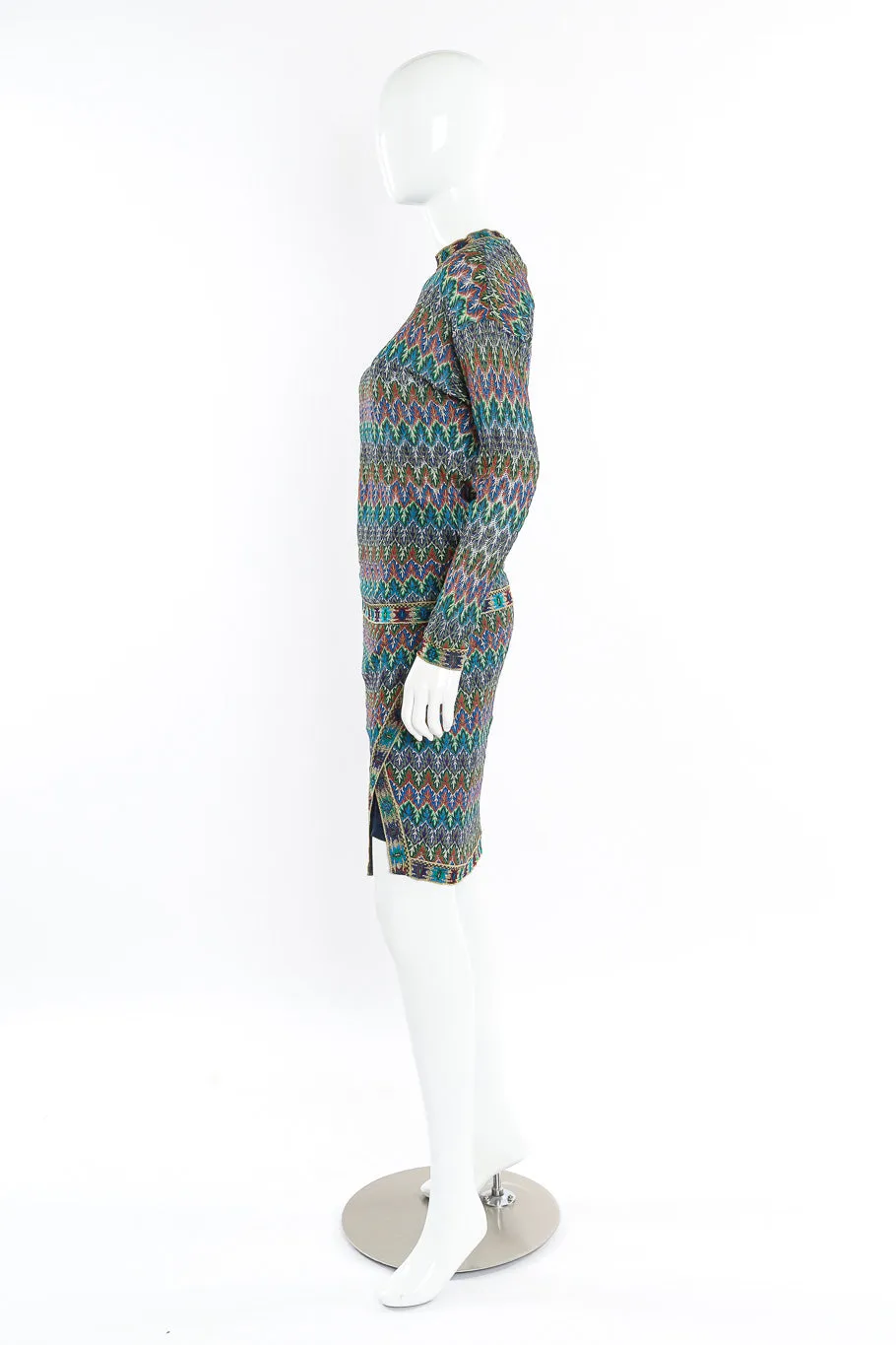 Vintage Knit Top and Wrap Skirt Set