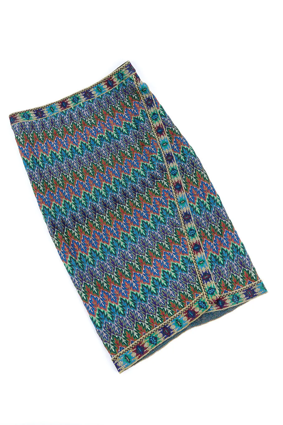 Vintage Knit Top and Wrap Skirt Set