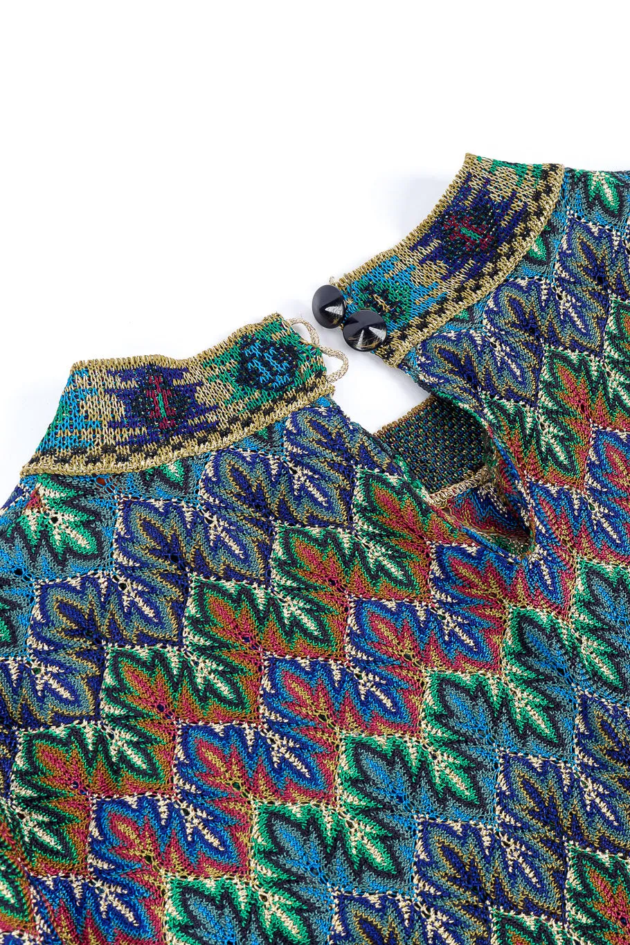 Vintage Knit Top and Wrap Skirt Set