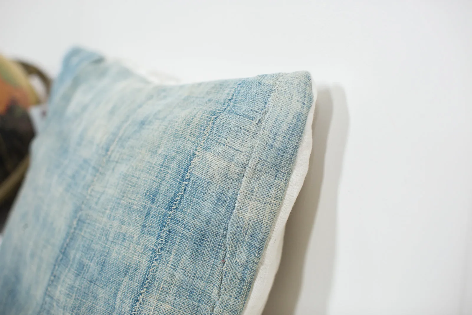 Vintage Light Blue Indigo Pillow