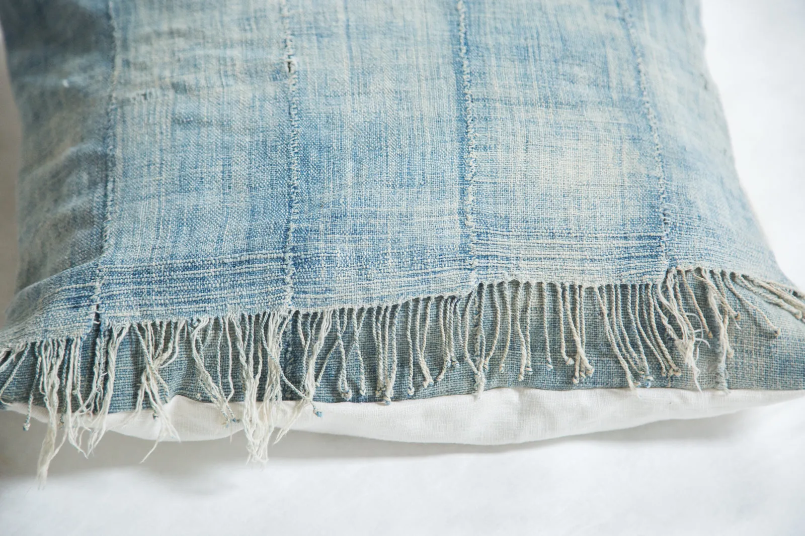 Vintage Light Blue Indigo Pillow