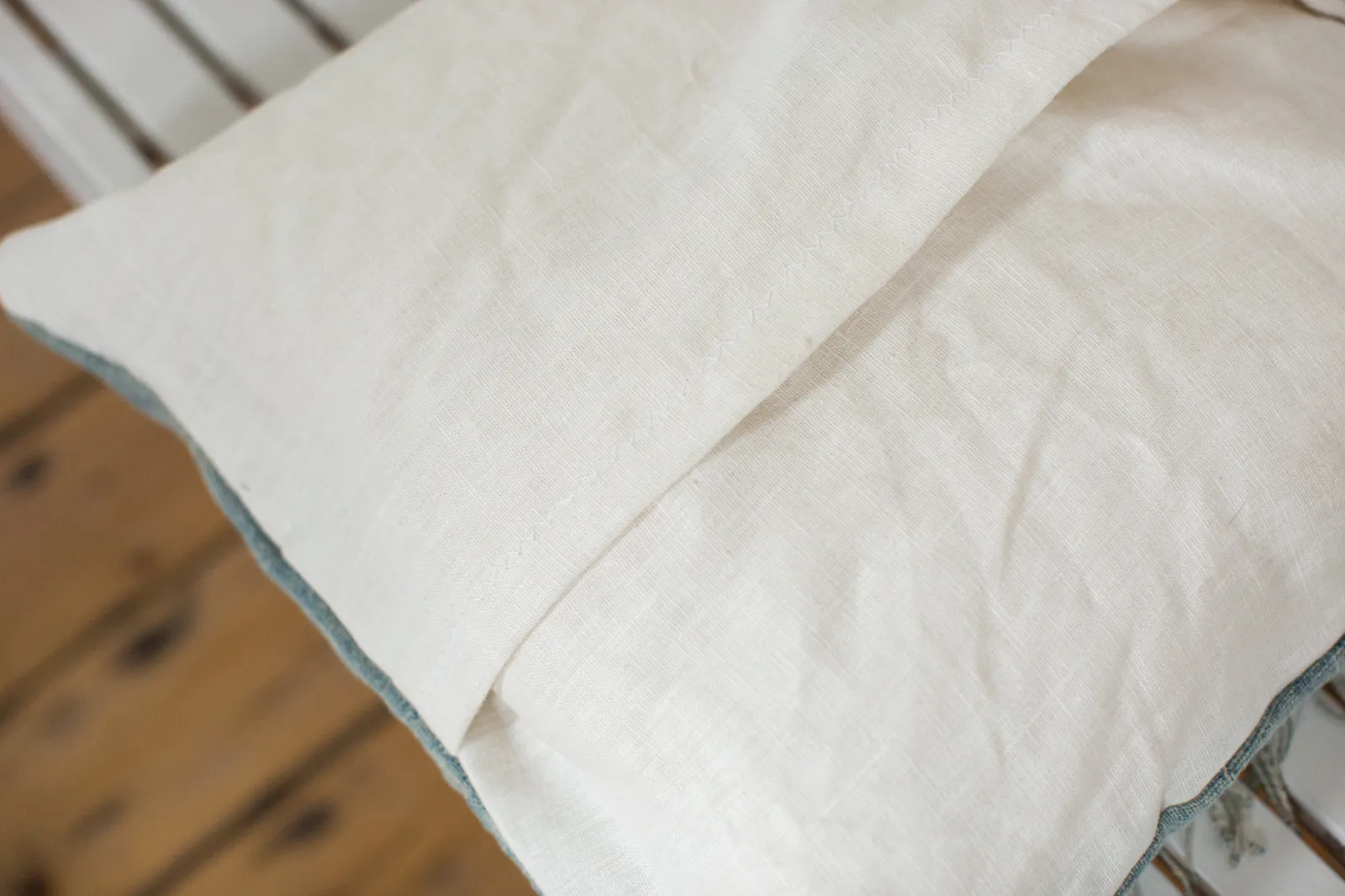 Vintage Light Blue Indigo Pillow