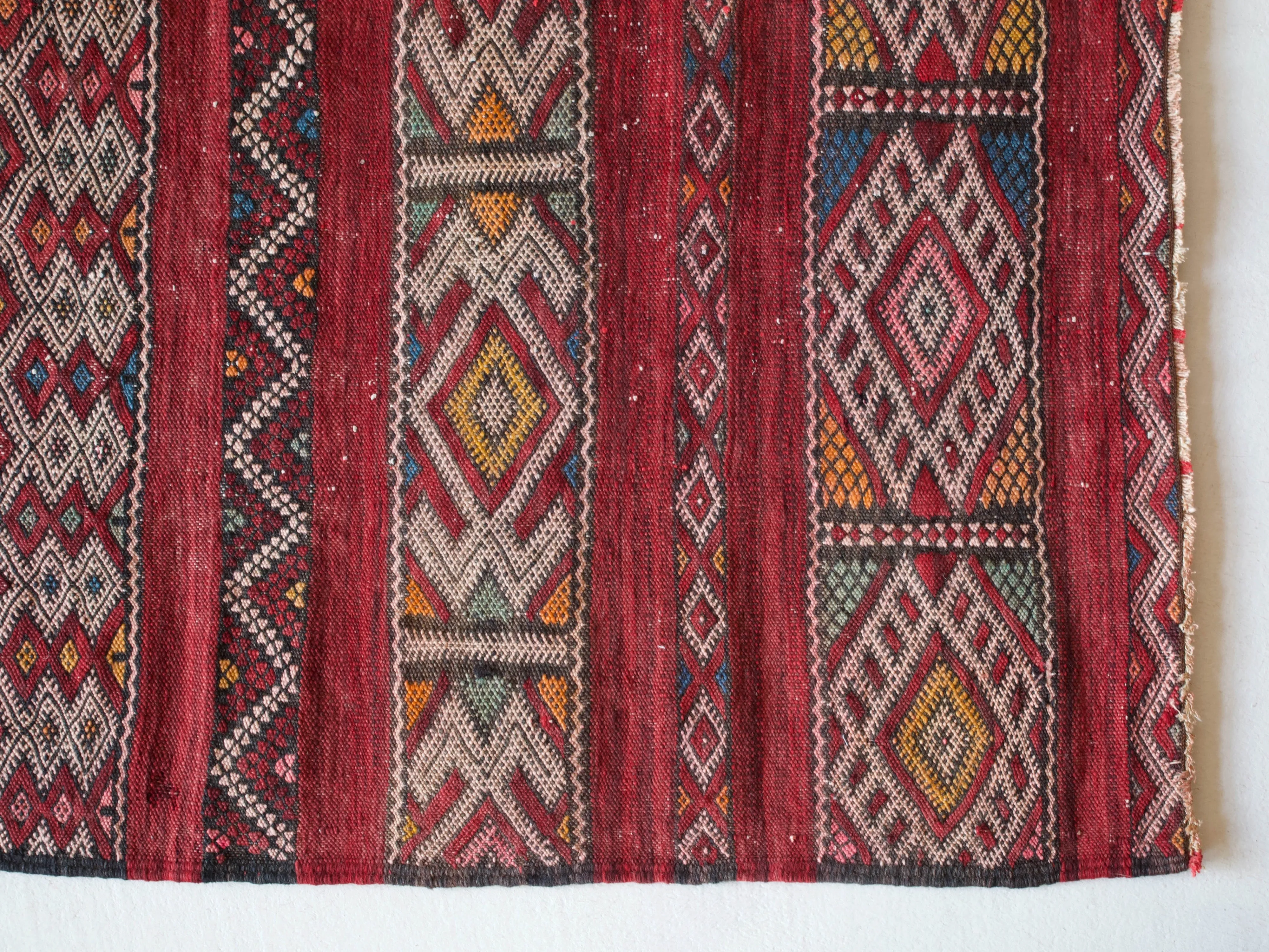 Vintage Mini Turkish Kilim Rug 2'11"x4'7"