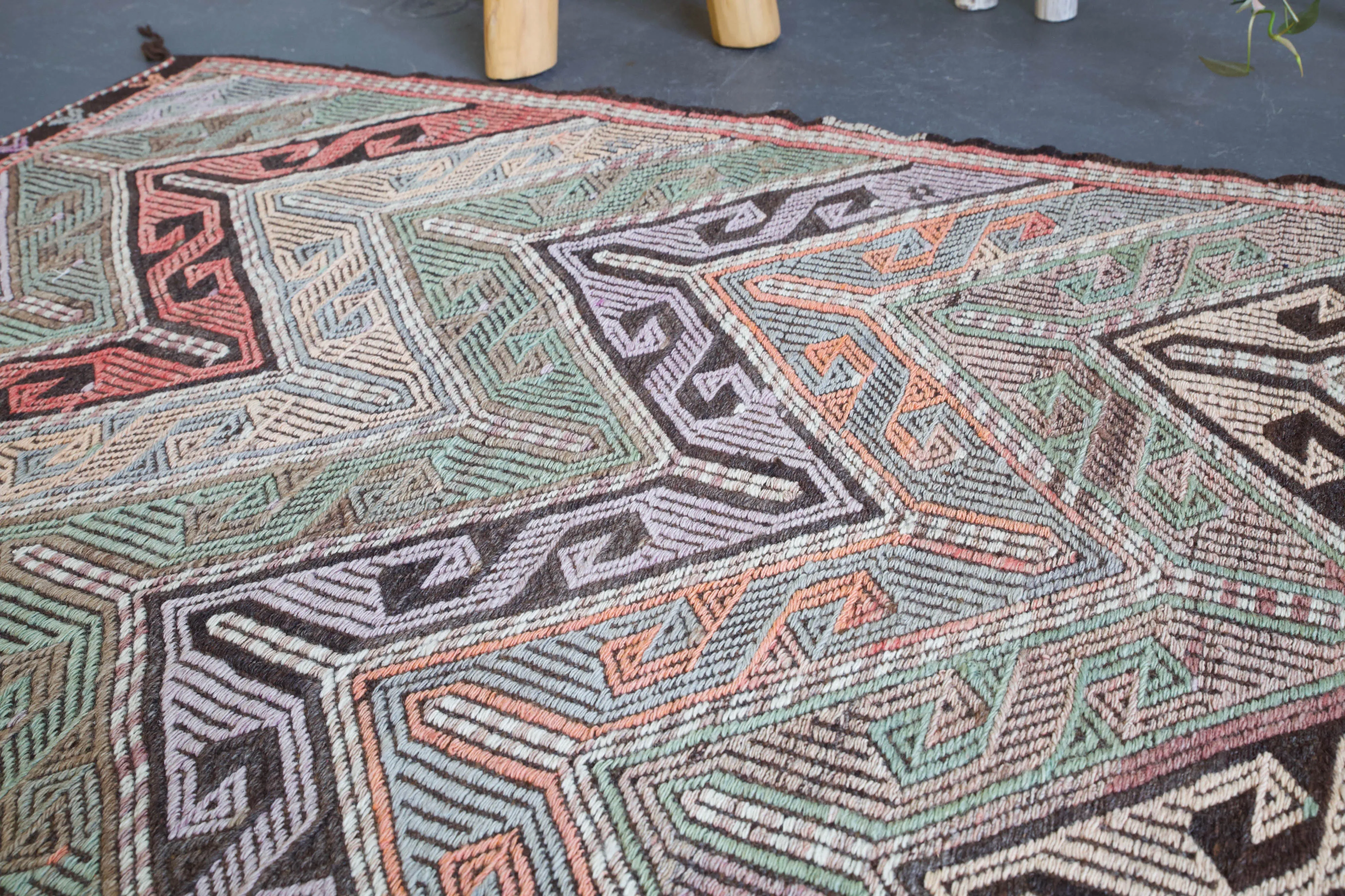 Vintage Mini Turkish Kilim Rug 3'1"x4'7"