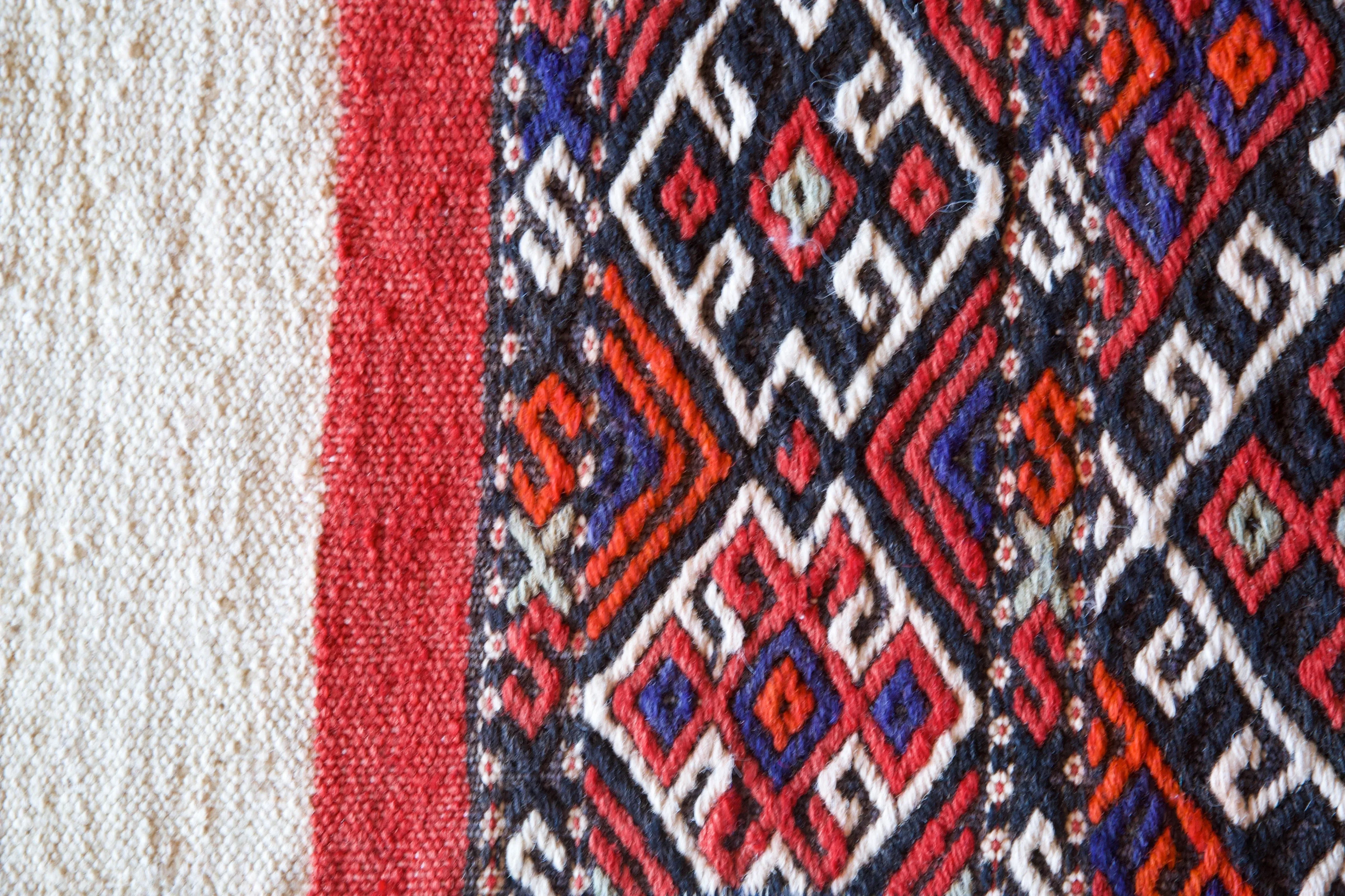 Vintage Mini Turkish Kilim Rug 3'6"x4'