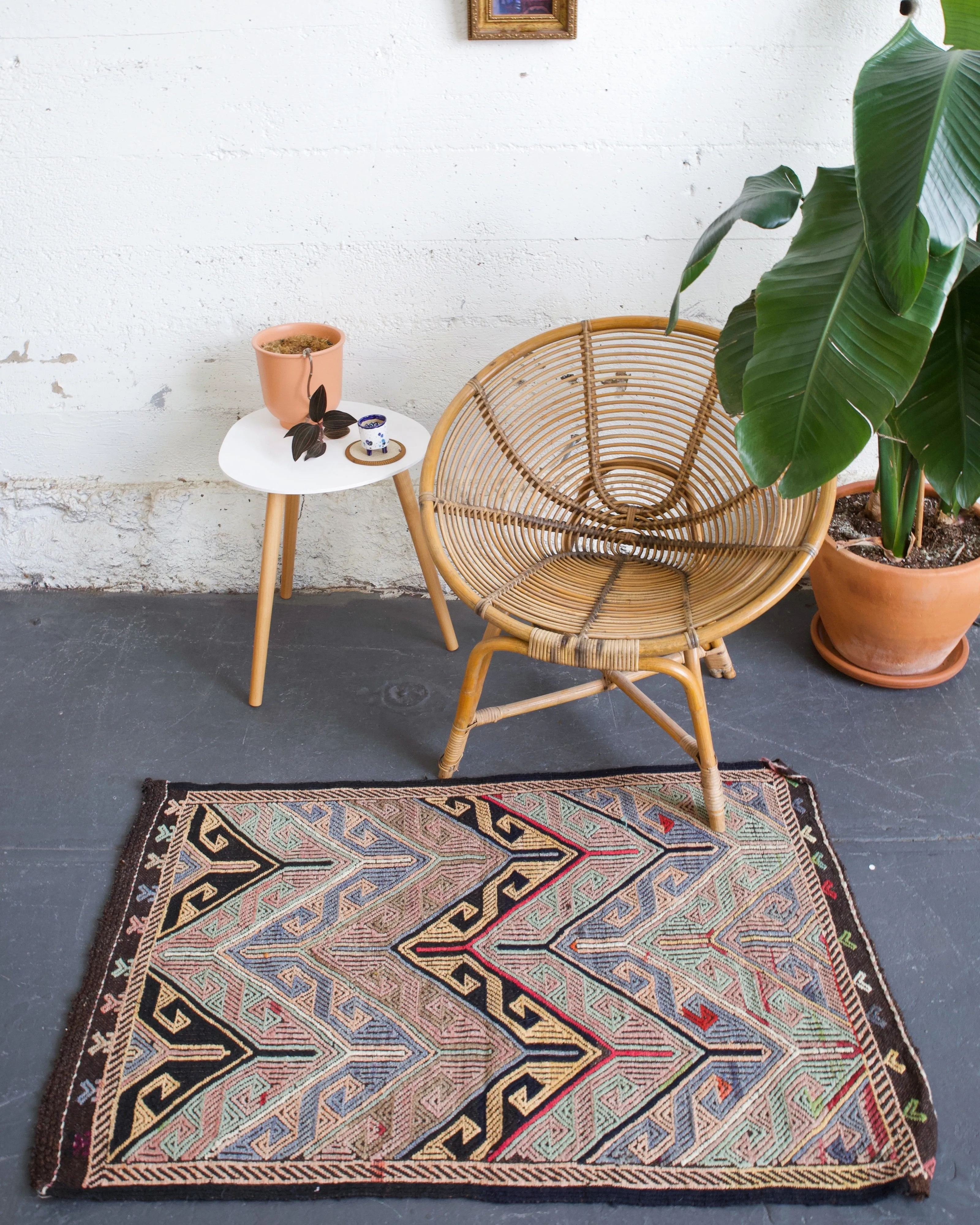 Vintage Mini Turkish Kilim Rug