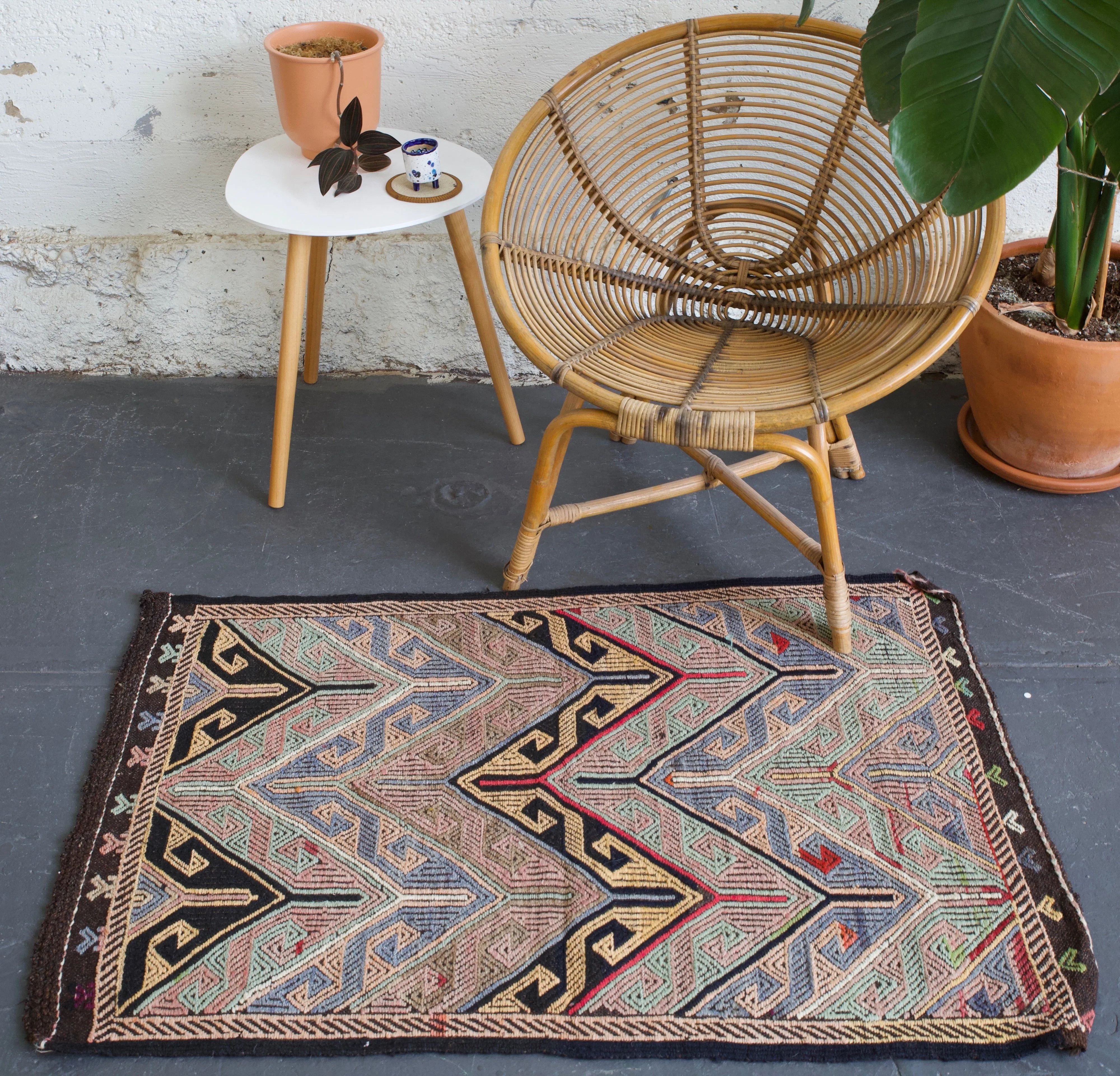 Vintage Mini Turkish Kilim Rug