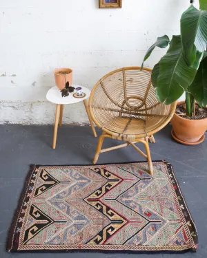 Vintage Mini Turkish Kilim Rug