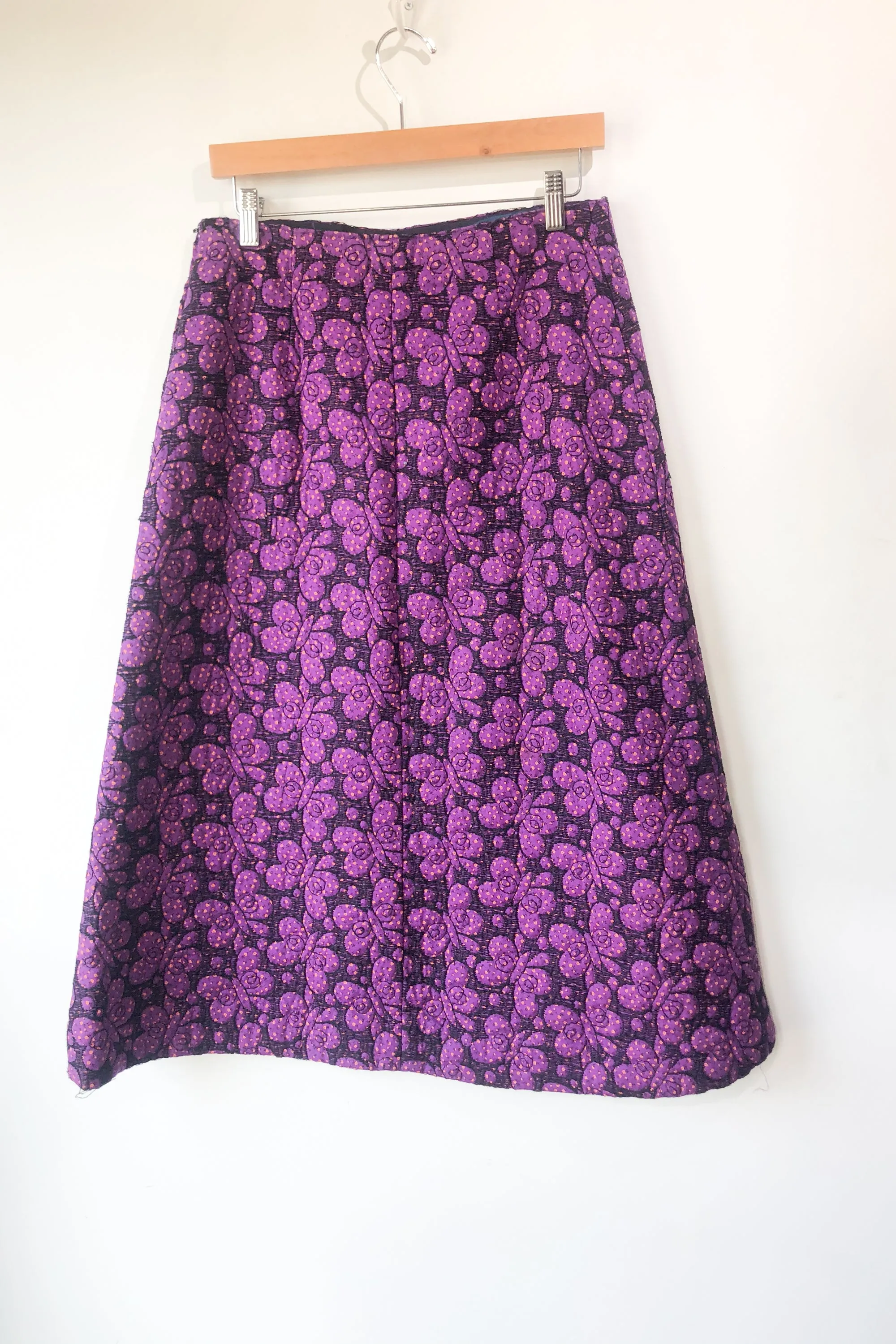 Vintage Purple Handmade Quilted Butterfly Skirt