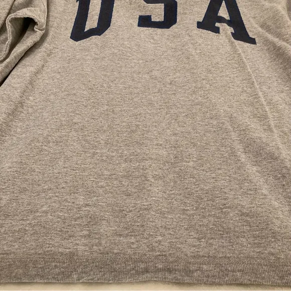 Vintage USA Embroidered Gray Y2K Preppy Fishermen Sweatshirt Oversized Sweater