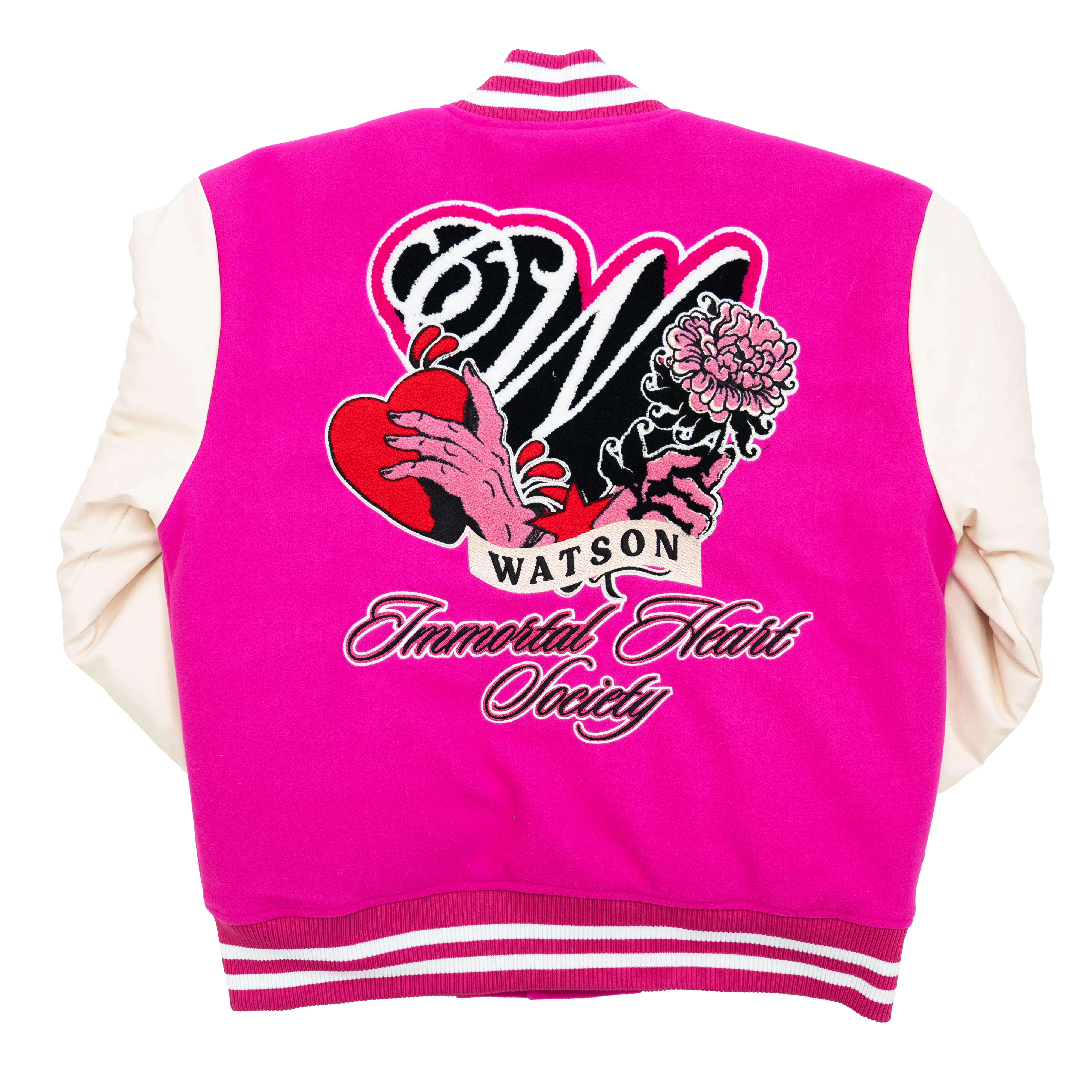 WATSON IMMORTAL HEART SOCIETY VARSITY JACKET (PINK)