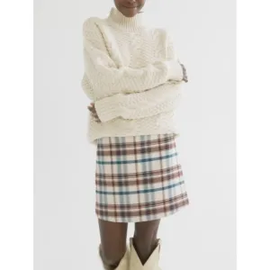Wilfred Aritzia | Classic Plaid Mini Skirt in Conway Birch/Suave Grn Size 0