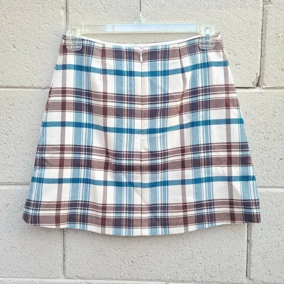 Wilfred Aritzia | Classic Plaid Mini Skirt in Conway Birch/Suave Grn Size 0