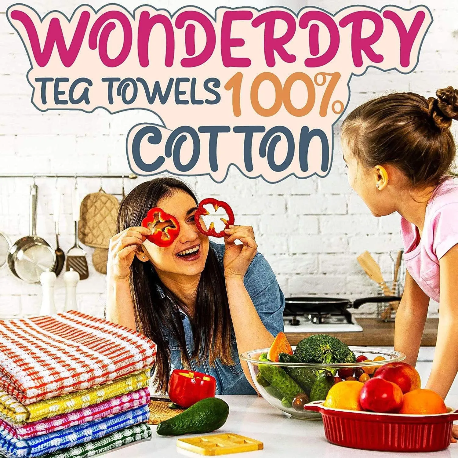 Windsor Cotton Dobby Weave Kitchen Towels – Premium Absorbent Tea Towels