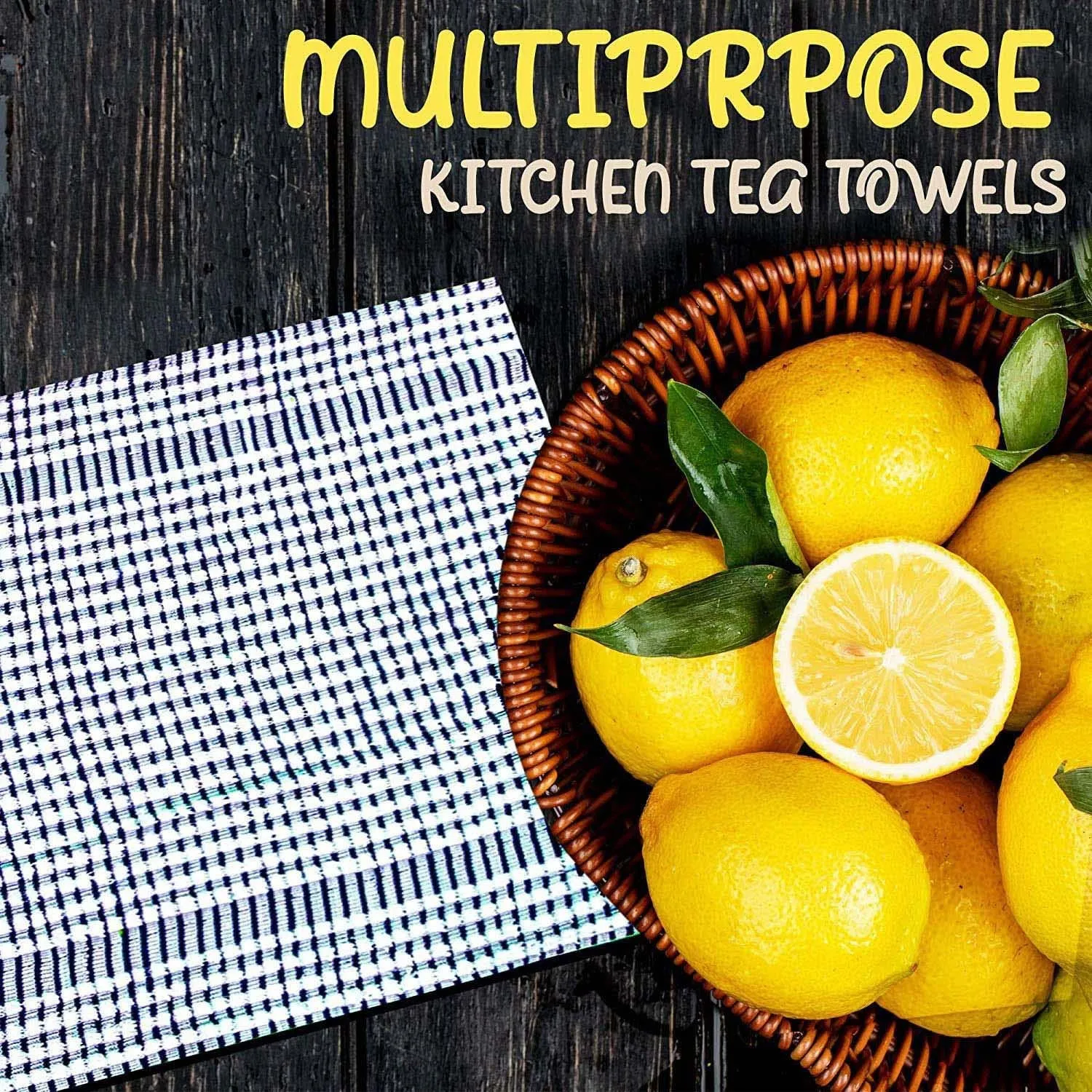 Windsor Cotton Dobby Weave Kitchen Towels – Premium Absorbent Tea Towels