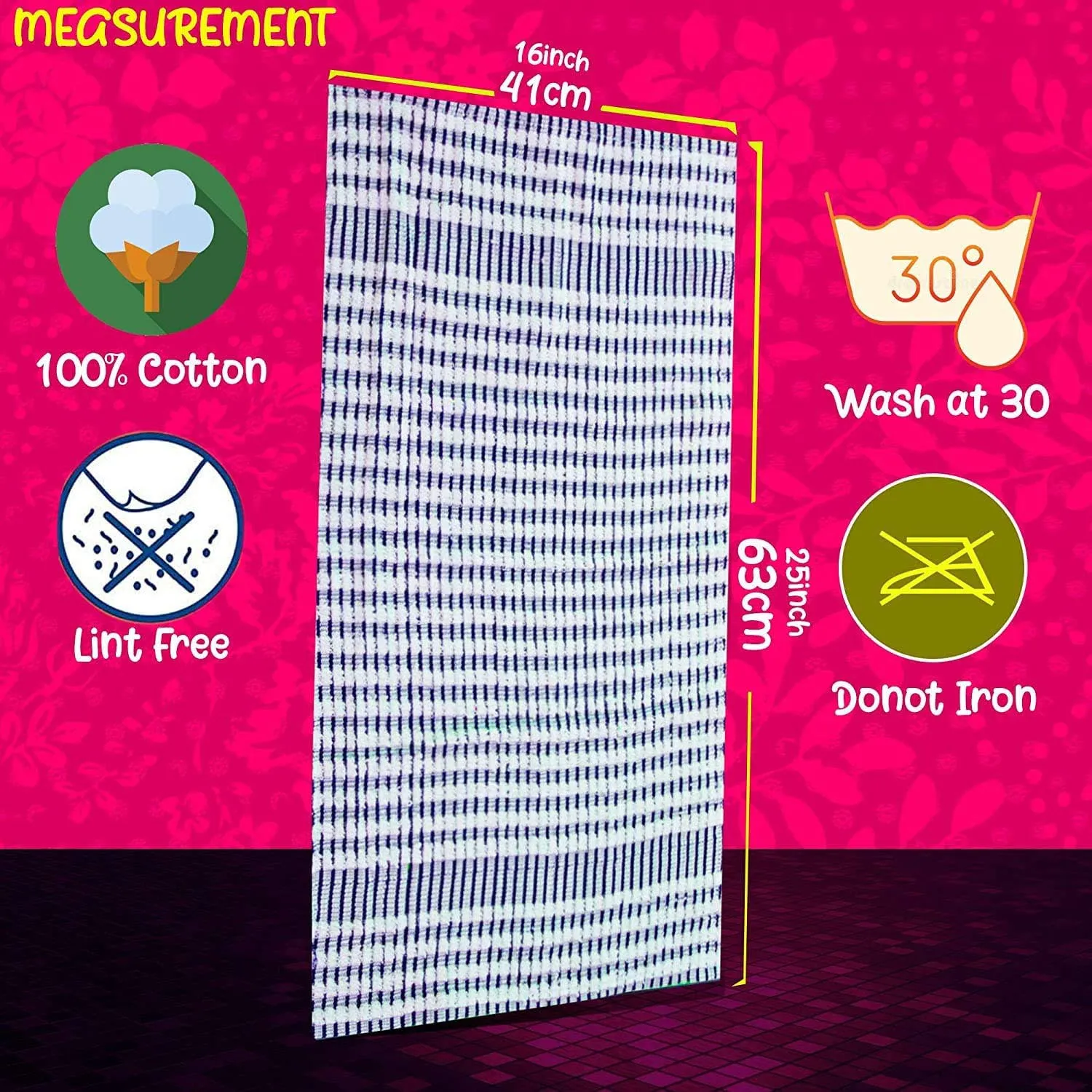 Windsor Cotton Dobby Weave Kitchen Towels – Premium Absorbent Tea Towels