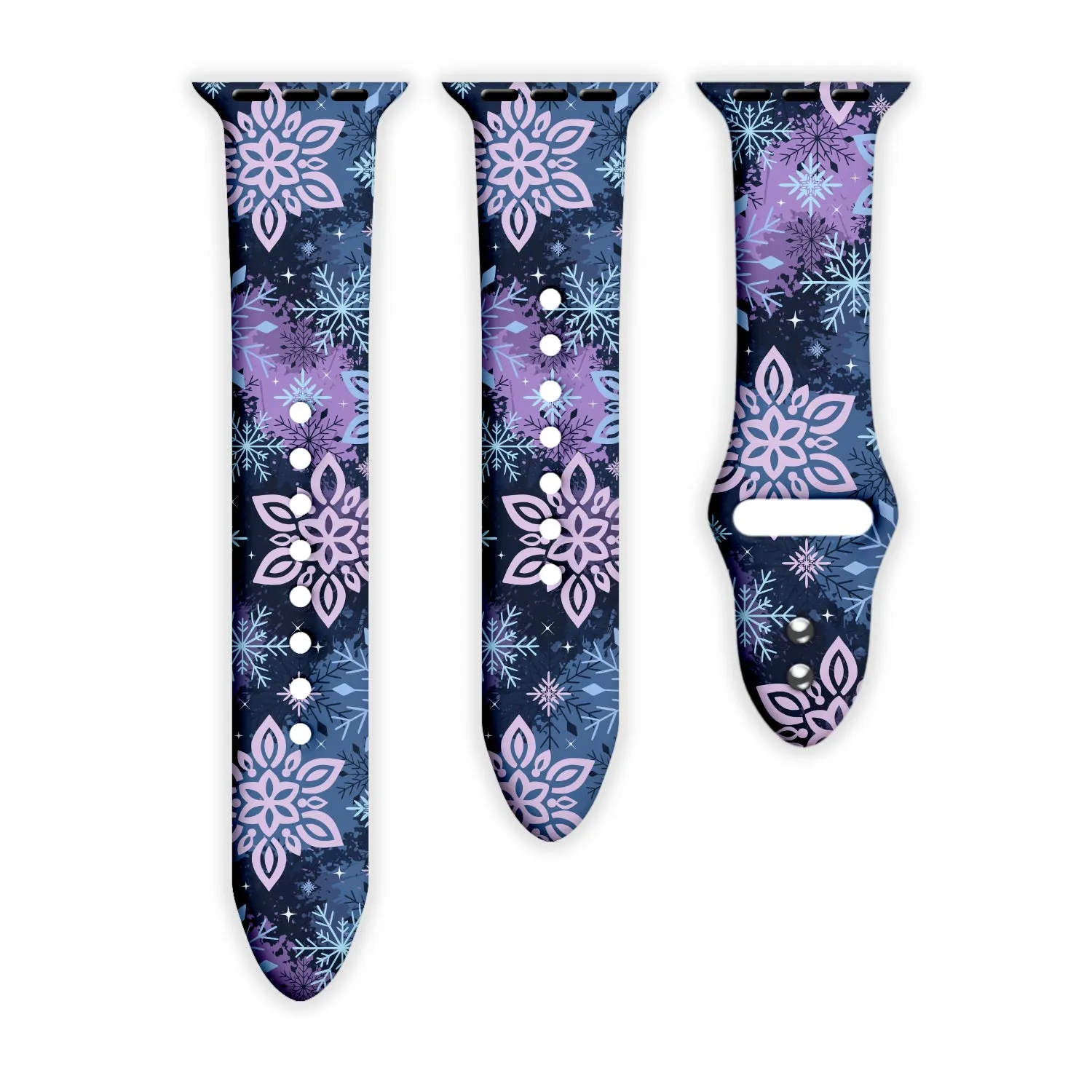 Winter Whimsy Print | Silicone Watch Band for Apple Watch ®   Watch Face Incl.