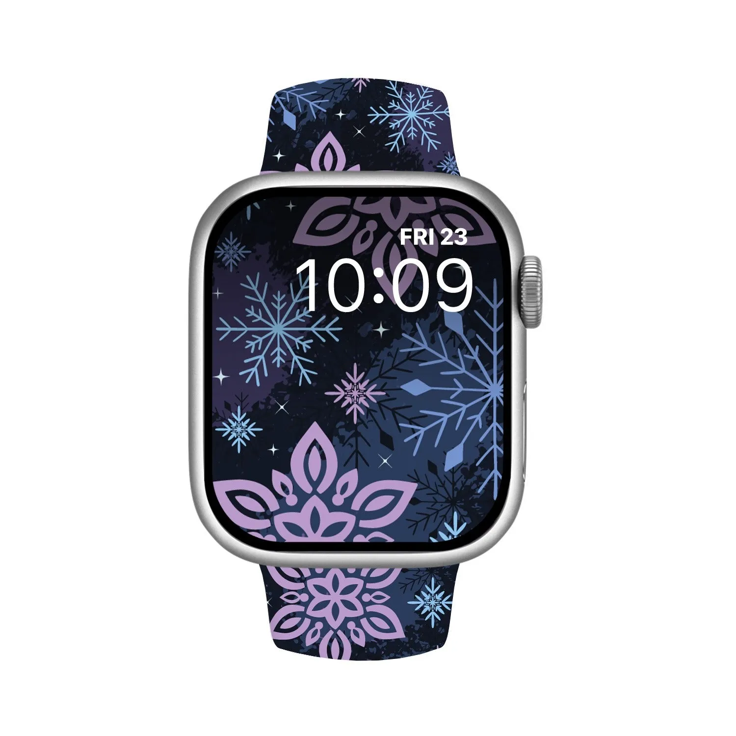 Winter Whimsy Print | Silicone Watch Band for Apple Watch ®   Watch Face Incl.
