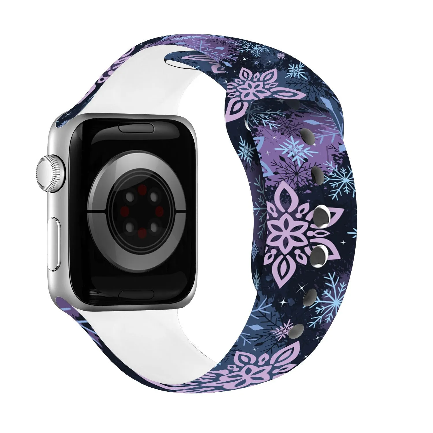 Winter Whimsy Print | Silicone Watch Band for Apple Watch ®   Watch Face Incl.