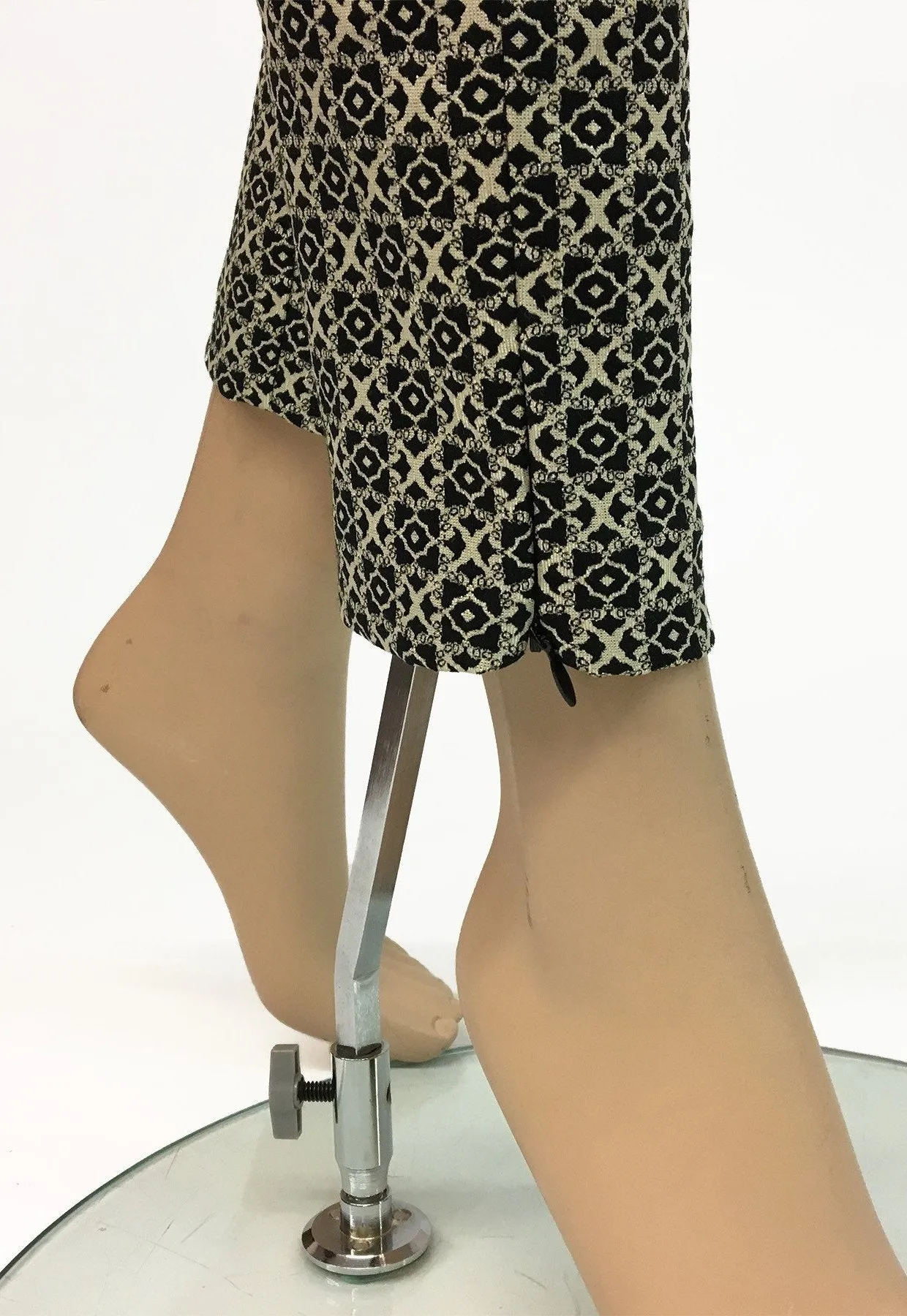 Women's Joseph Ribkoff | Slimming Pull On Pant | Black and Metallic Gold
