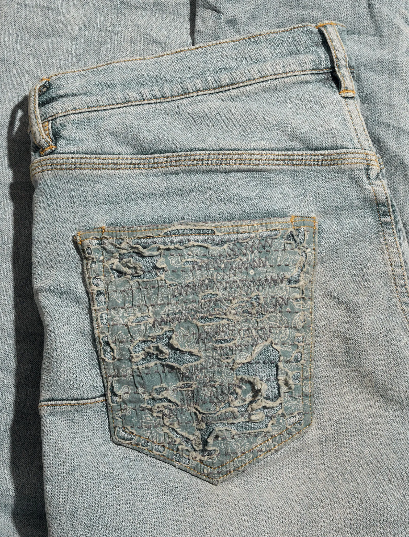 WORN QUILTED JEAN
