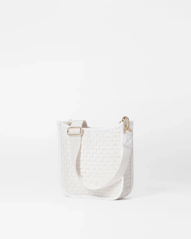 Woven Box Crossbody | Pearl Metallic