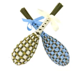 Woven Lavender & Satin Wands, Metallic