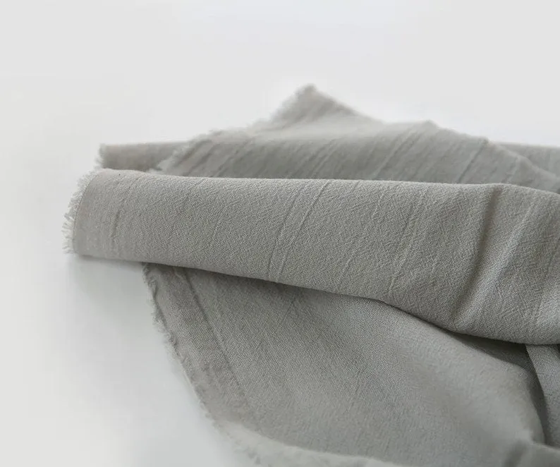 Wrinkled Cotton Gauze Fabric - In Four Colors - 56" Wide - By the Yard / 53624