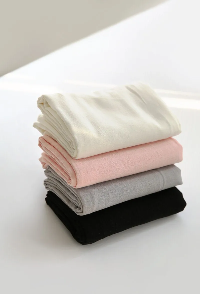 Wrinkled Cotton Gauze Fabric - In Four Colors - 56" Wide - By the Yard / 53624