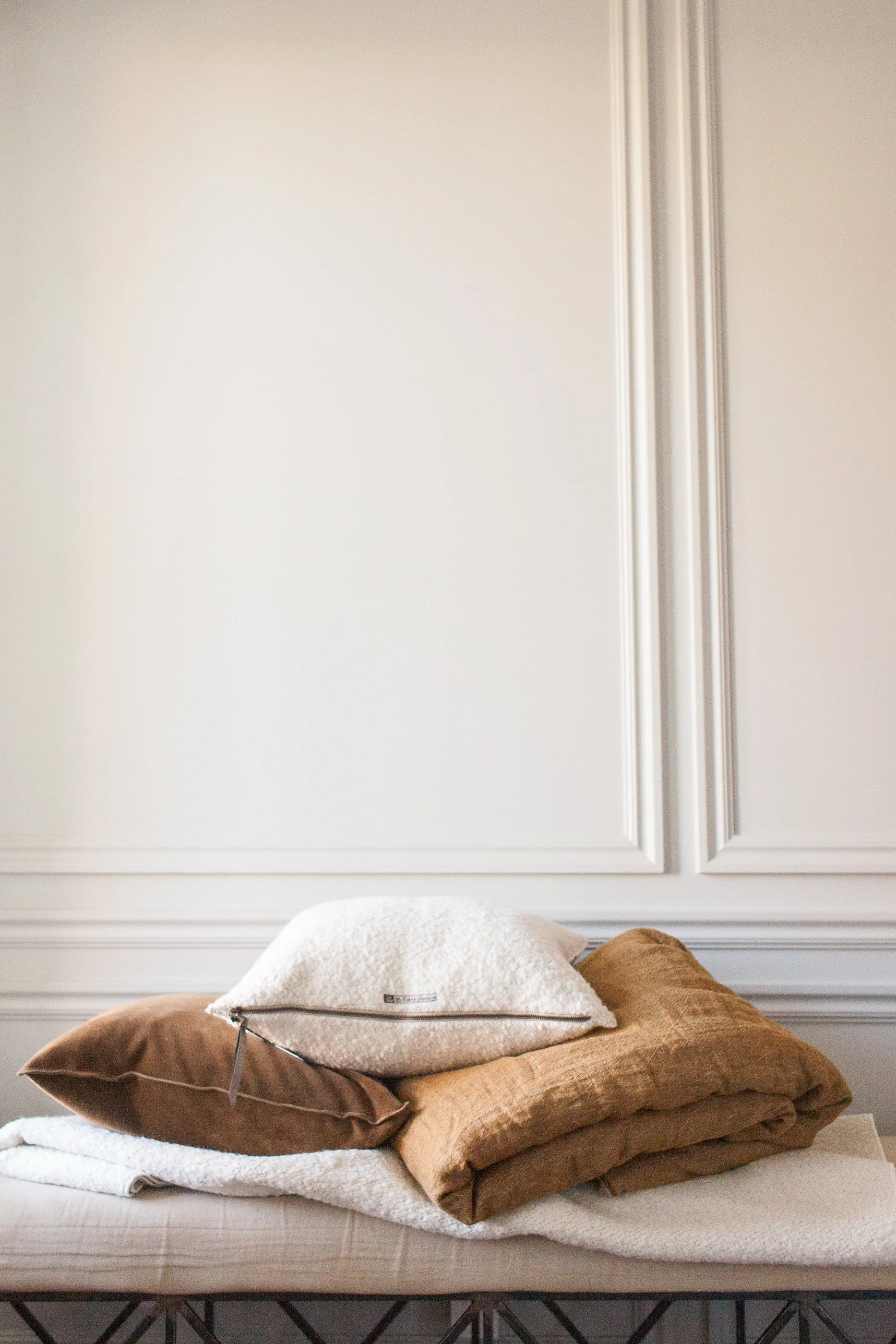 XL washed Linen Cocoon in Havane/Givré
