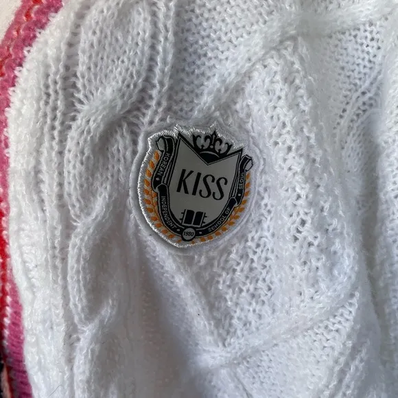 XO Kitty Hello Kitty Forever 21 Collab Cropped Knit Cardigan Size Mexium