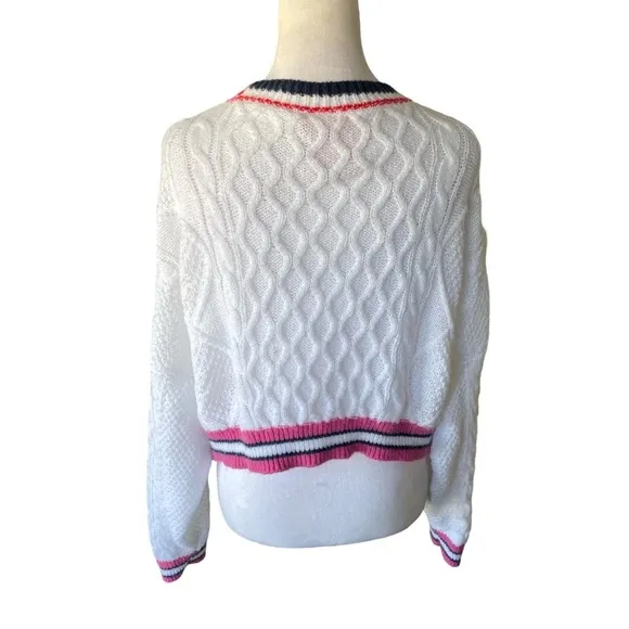 XO Kitty Hello Kitty Forever 21 Collab Cropped Knit Cardigan Size Mexium