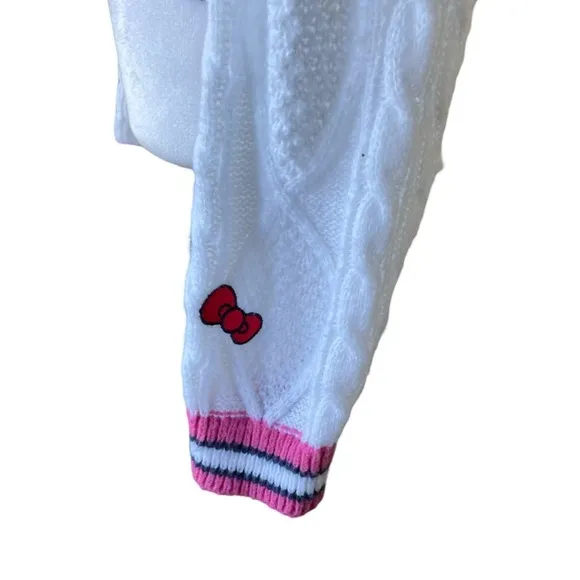 XO Kitty Hello Kitty Forever 21 Collab Cropped Knit Cardigan Size Mexium