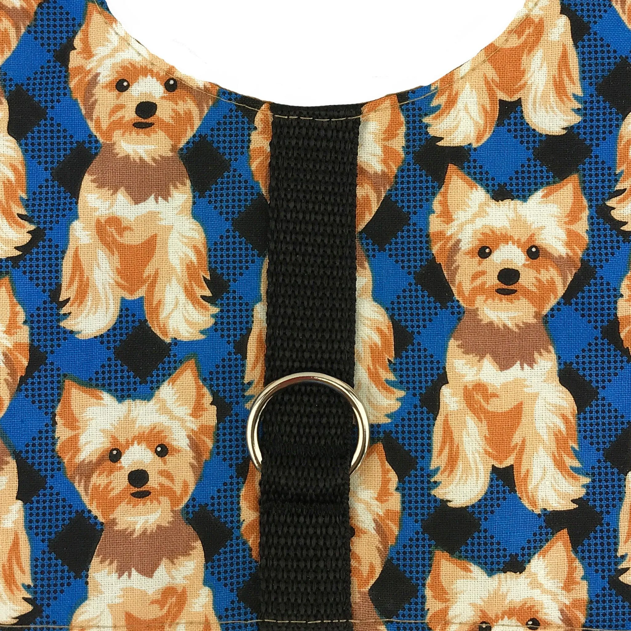 Yorkie Print Dog Vest Harness